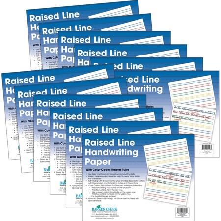 Barker Creek Raised Line Handwriting Paper, 600 sheets/Package 5503-12